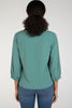 Button peplum blouse back view
