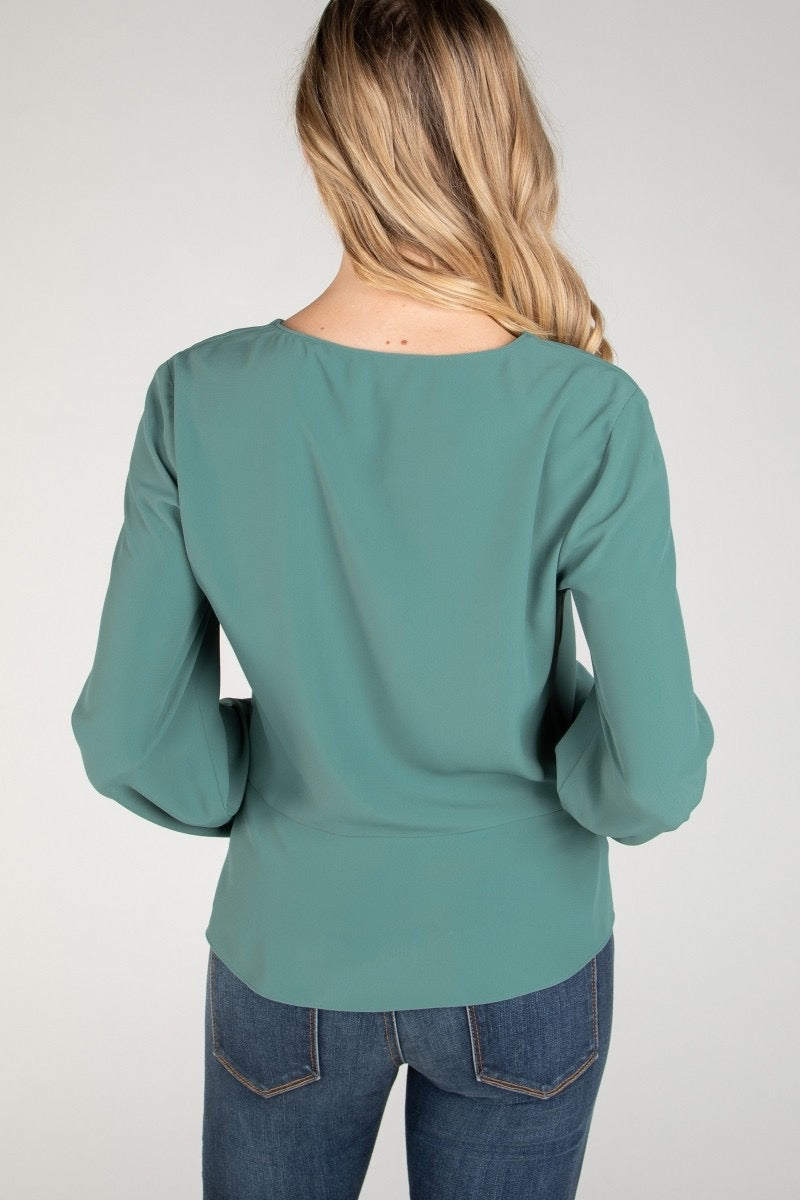 Velour Valley Peplum Blouse