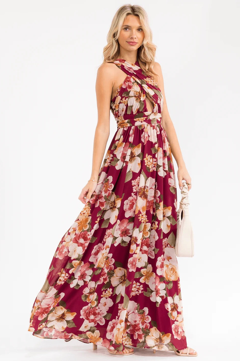 Bloom Theory Halter Floral Maxi Dress