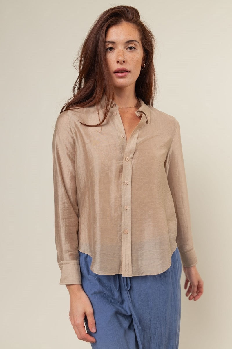 Modern Sheen Collard Shirt