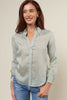 Sheen finish collared shirt close up