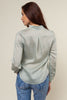 Collared rayon nylon linen shirt