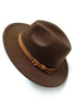 AURA vintage fedora with brown tie detail