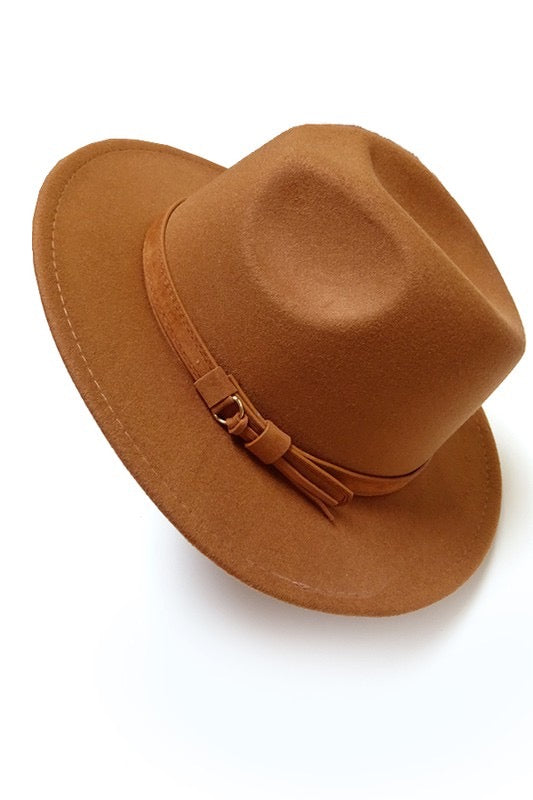 AURA Vintage Classic Fedora Brown Tie Trim Series