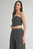 City Chic pinstripe wide leg pant suit