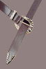 Modern western belt with carved buckle
