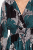 Monaco wrap maxi dress in tropical palm print