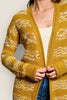 Open front longline cardigan close up