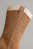 Carmel cowboy boots with snake print detail