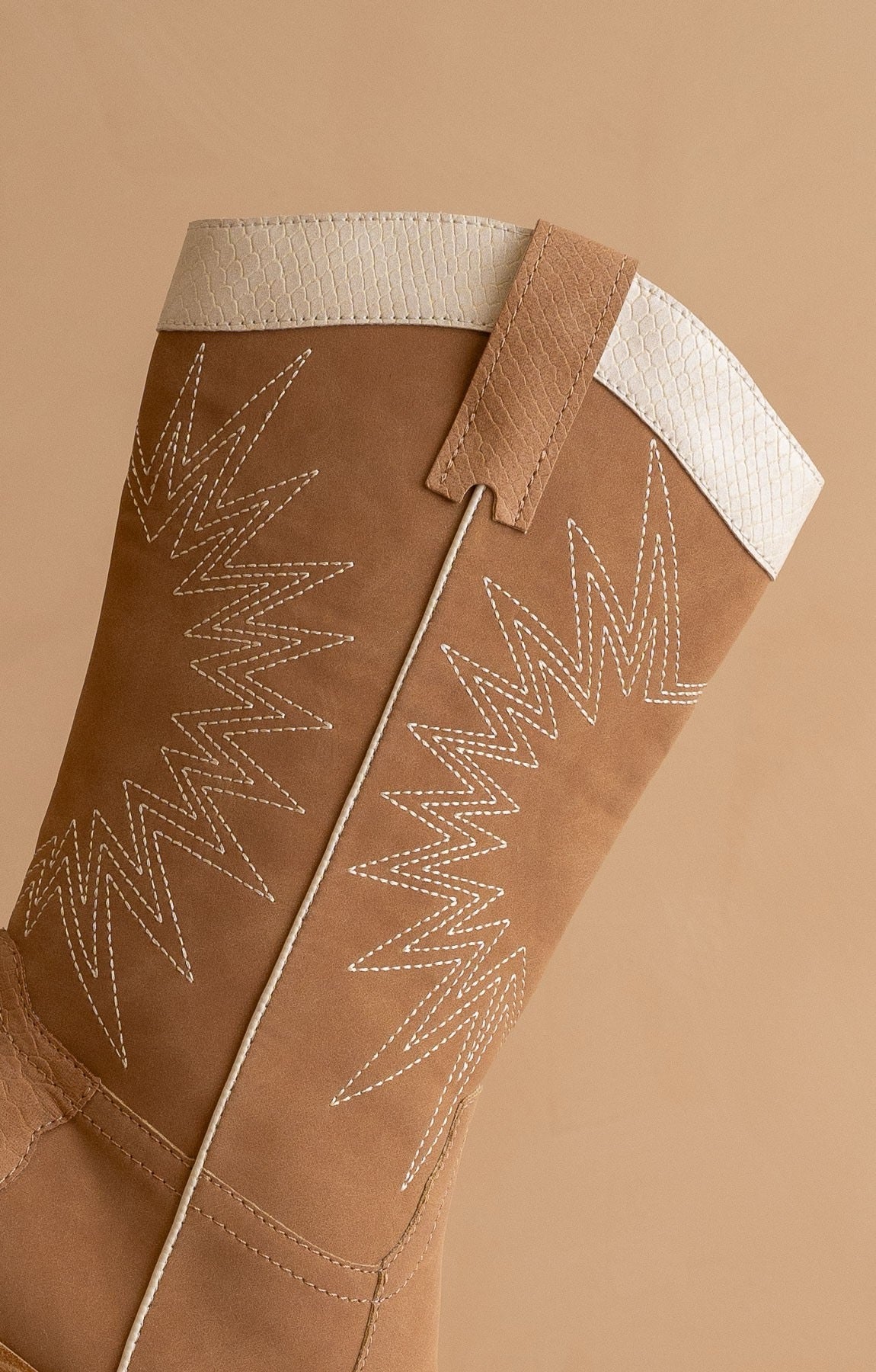 Desert Blaze Carmel Paneled Cowboy Boots