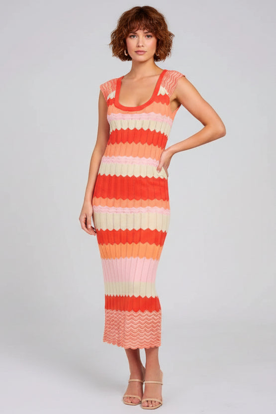coast bodycon dress Flamingo Coast Bodycon Knit Midi Dress Mandalay & Company