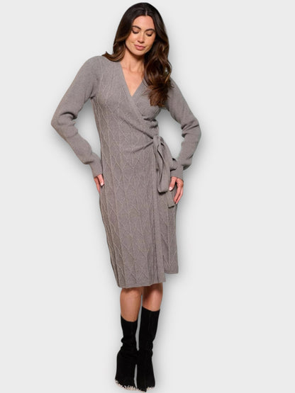 The Celine Knit Wrap Dress