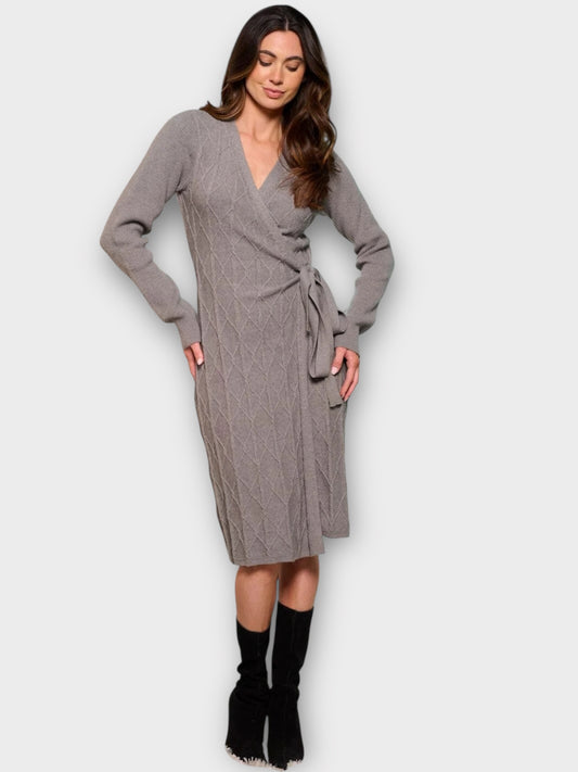 The Celine Knit Wrap Dress