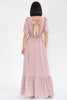Smock waist tiered floral maxi dress
