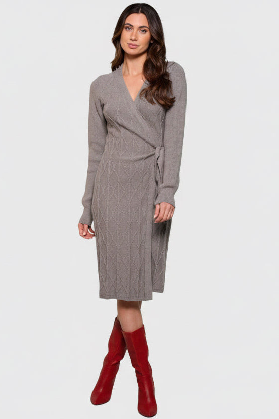Celine knit wrap dress side view