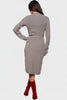Knit wrap dress elegant silhouette