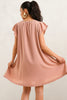 Dewdrop mini dress with delicate ruffle accents