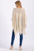 Fringe knit poncho side view