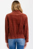 Zip closure corduroy bomber jacket