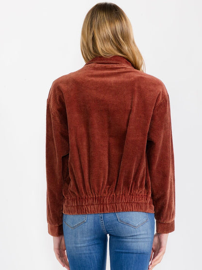 Copper Ridge Corduroy Zip Bomber Jacket