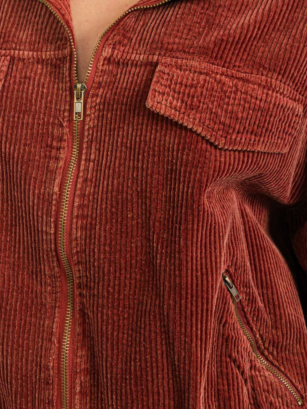Copper Ridge Corduroy Zip Bomber Jacket