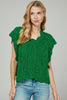 Emerald Vine side knot vest detail