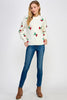 3D cherry knit sweater back