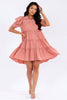The Rosalie butterfly sleeves tiered mini dress