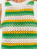 Sunstripe crochet crop top showing open-knit texture
