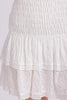 Sweetheart eyelet mini dress with tiered ruffles