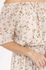 Floral tiered maxi dress with short sleeves