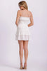 Cotton eyelet tube dress with cascading ruffle tiers