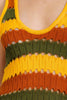 Sunfire knit stripe bodycon midi dress