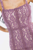Blushing mauve mermaid midi dress with lace detail