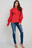 Rayon eyelet ruffle blouse styled