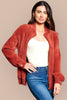Amber Horizon zip sweater jacket side view