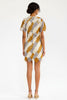 Colorblock crochet bodycon mini dress