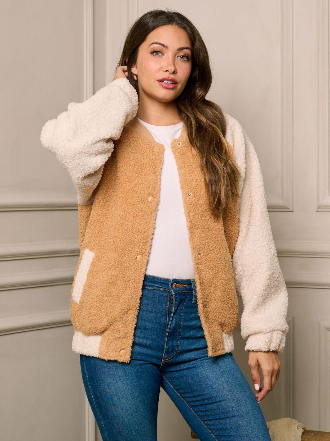 Off Duty Season Sherpa Colorblock Jacket