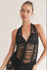 After Dark resort shredded maxi dress