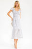 Everly Bloom ruffle embroidered midi dress