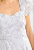 Floral embroidered ruffle midi dress