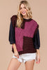 Colorblock sweater vest layering look