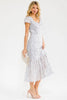 Everly Bloom midi dress with embroidery detail