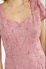 Ruffle sleeve floral embroidered midi dress