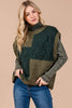 Sleeveless colorblock sweater vest styled