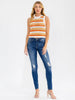 Sunstripe acrylic crochet crop top