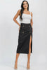 Midi skirt back view with zipper detail