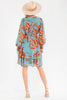 Wrap mini dress with floral print