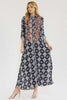 Sedona Rose embroidered maxi shirt dress in rayon