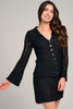 Crochet knit two-piece set with elastic waist